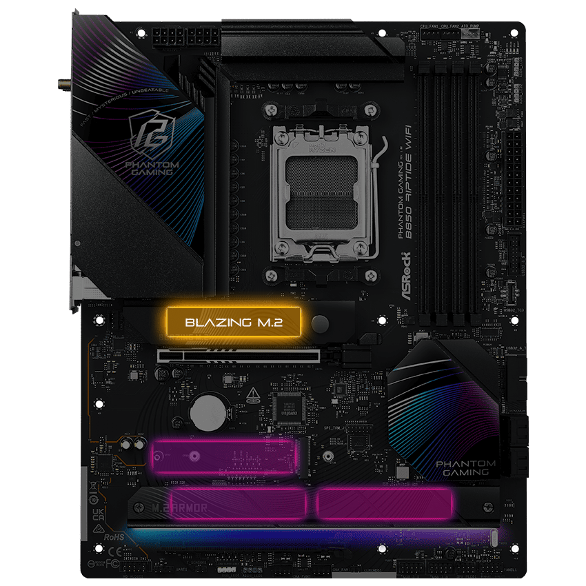 ASRock B850 RIPTIDE WIFI AM5 ATX Motherboard - Newegg.com